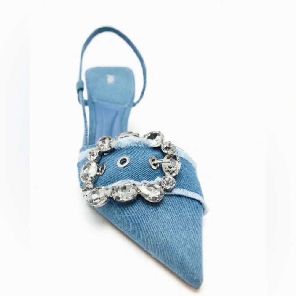 ZARA Denim Slingbacks - Price Firm - Picture 2 of 12